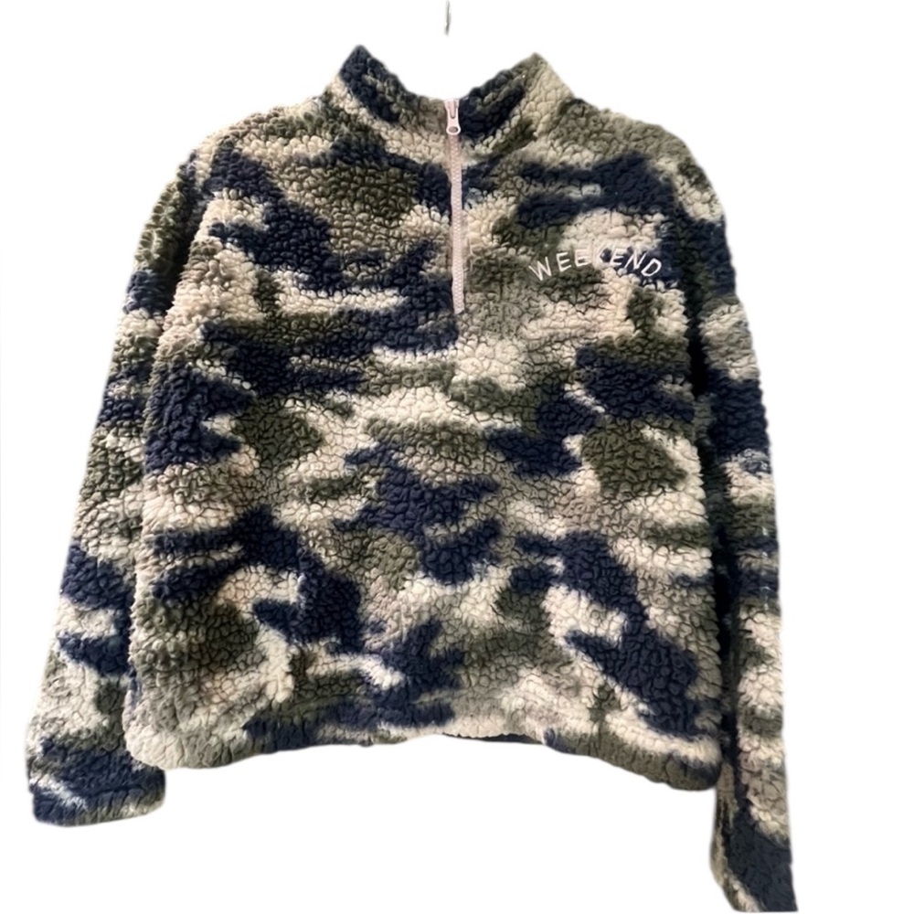 Grayson Threads WEEKEND Camo Fleece Pullover – Women’s Medium
